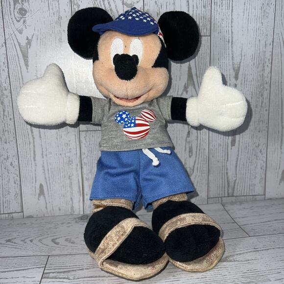 Disney Parks Mickey Mouse American Adventure World Showcase Plush - Picture 1 of 8
